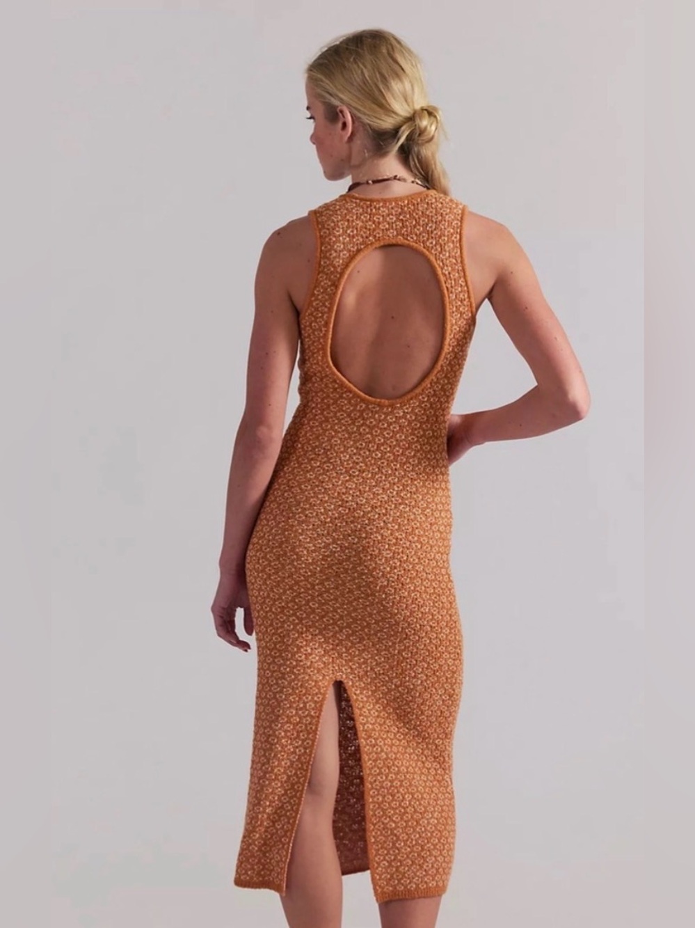 Free People Genie Sweater midi dress. NWT. Desert apricot - Picture 3 of 4